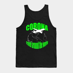 Corona Reise um die Welt Neonfarben Tank Top